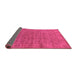 Sideview of Oriental Purple Industrial Rug, urb1958pur