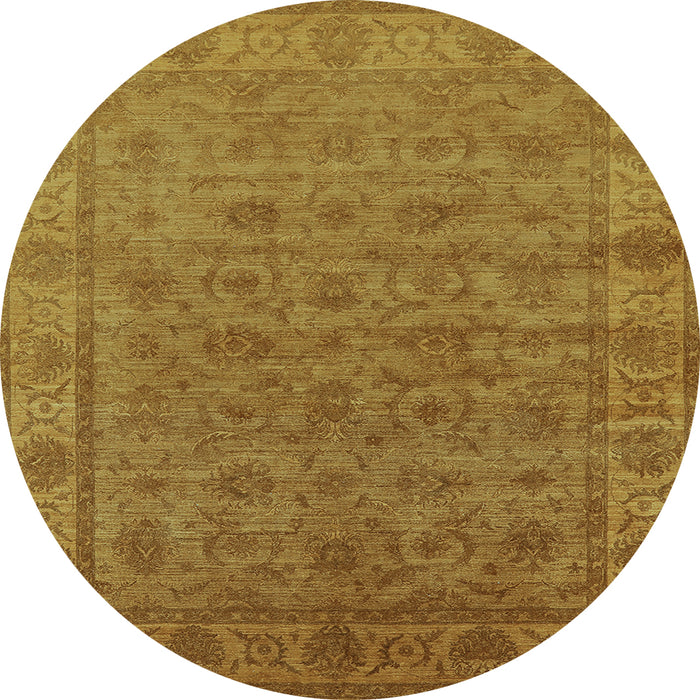 Round Machine Washable Oriental Light Blue Industrial Rug, wshurb1958lblu