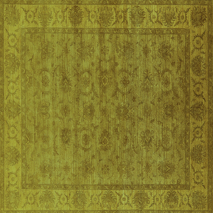 Square Machine Washable Oriental Turquoise Industrial Area Rugs, wshurb1958turq