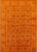 Machine Washable Industrial Modern Orange Red Orange Rug, wshurb1958