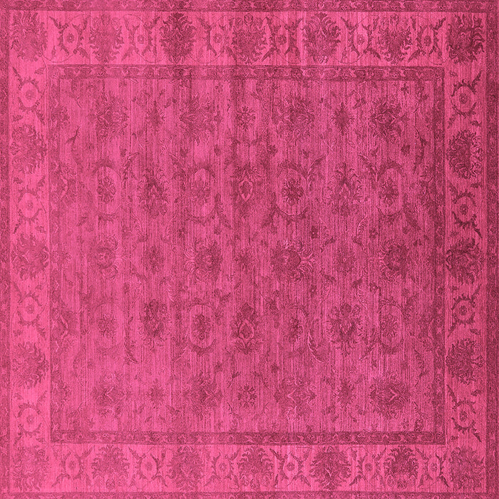 Square Machine Washable Oriental Purple Industrial Area Rugs, wshurb1958pur