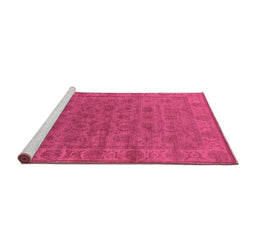 Sideview of Machine Washable Oriental Purple Industrial Area Rugs, wshurb1958pur