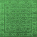 Square Oriental Emerald Green Industrial Rug, urb1958emgrn