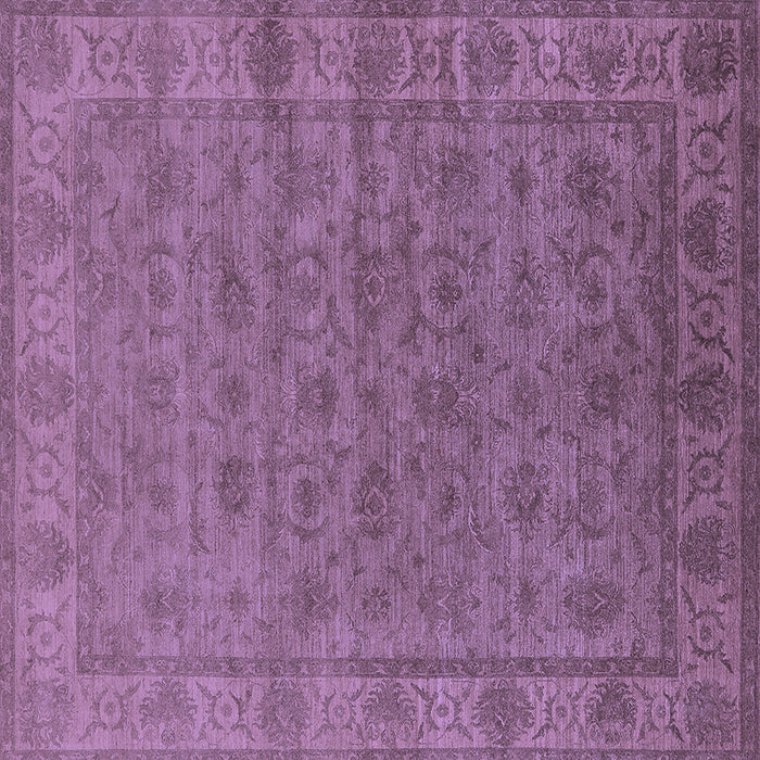 Square Oriental Blue Industrial Rug, urb1958blu