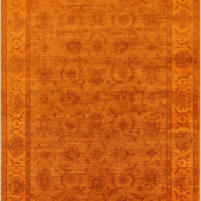 Mid-Century Modern Orange Red Orange Oriental Rug, urb1958