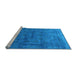 Sideview of Machine Washable Oriental Light Blue Industrial Rug, wshurb1959lblu