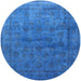 Round Mid-Century Modern Oriental Rug, urb1959