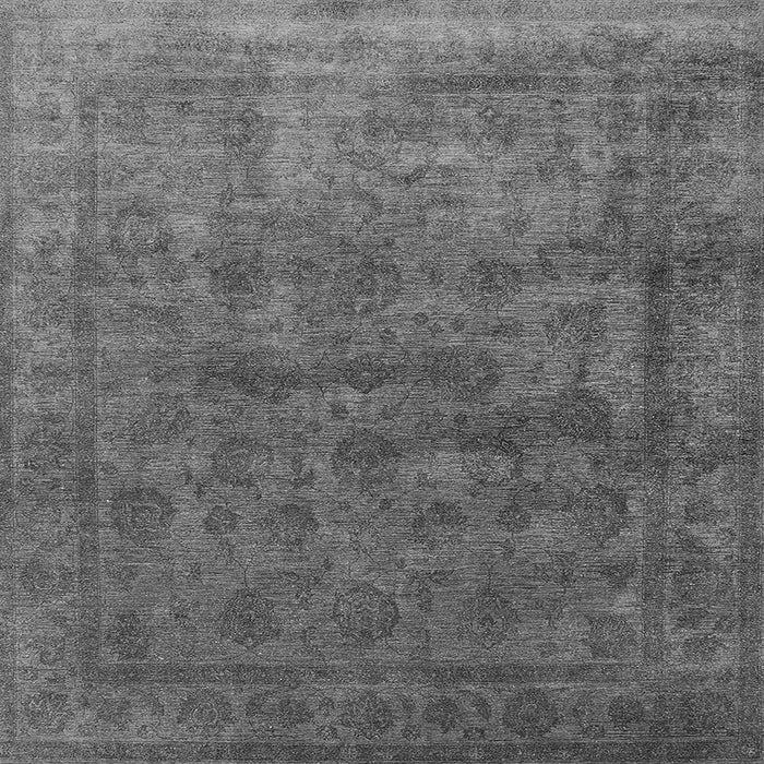 Square Machine Washable Oriental Gray Industrial Rug, wshurb1959gry