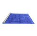 Sideview of Machine Washable Oriental Blue Industrial Rug, wshurb1959blu