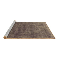 Sideview of Machine Washable Oriental Brown Industrial Rug, wshurb1959brn