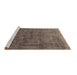 Sideview of Machine Washable Oriental Brown Industrial Rug, wshurb1959brn