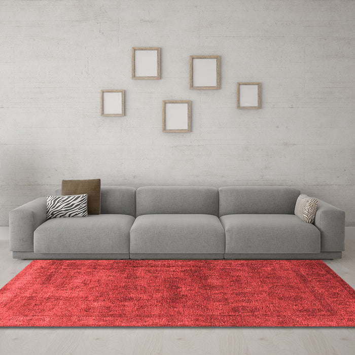 Industrial Red Washable Rugs