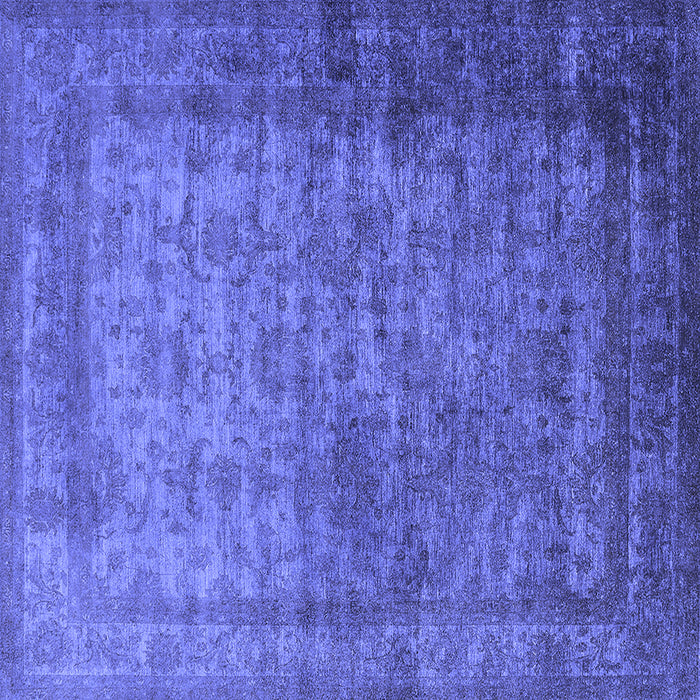 Square Oriental Blue Industrial Rug, urb1960blu