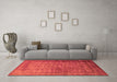 Machine Washable Oriental Orange Industrial Area Rugs in a Living Room, wshurb1960org