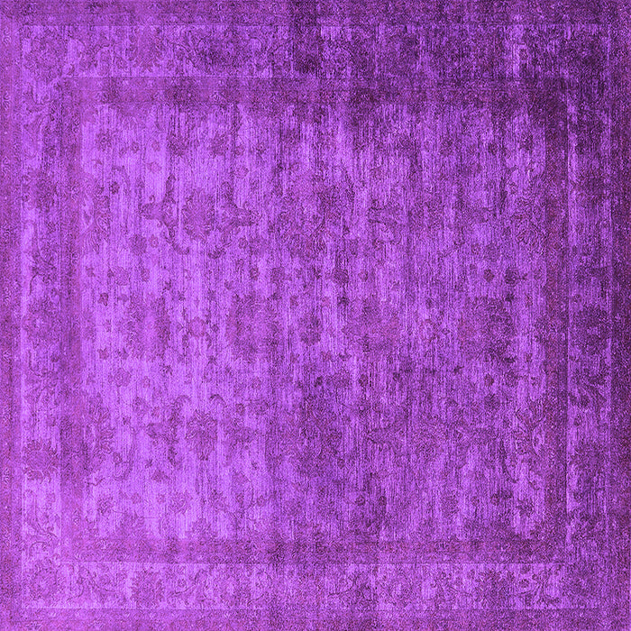 Square Machine Washable Oriental Purple Industrial Area Rugs, wshurb1960pur