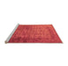 Sideview of Machine Washable Oriental Orange Industrial Area Rugs, wshurb1960org