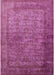 Machine Washable Industrial Modern Medium Violet Red Pink Rug, wshurb1960