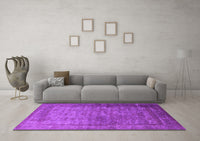 Machine Washable Oriental Purple Industrial Rug, wshurb1960pur