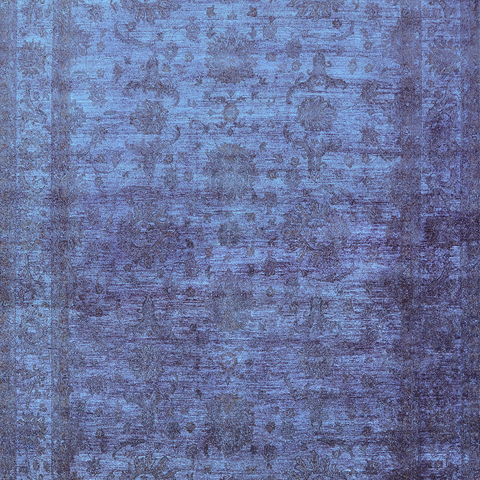 Machine Washable Oriental Light Blue Industrial Rug, wshurb1960lblu