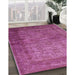 Machine Washable Industrial Modern Medium Violet Red Pink Rug in a Family Room, wshurb1960