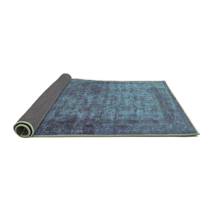Sideview of Oriental Turquoise Industrial Rug, urb1960turq