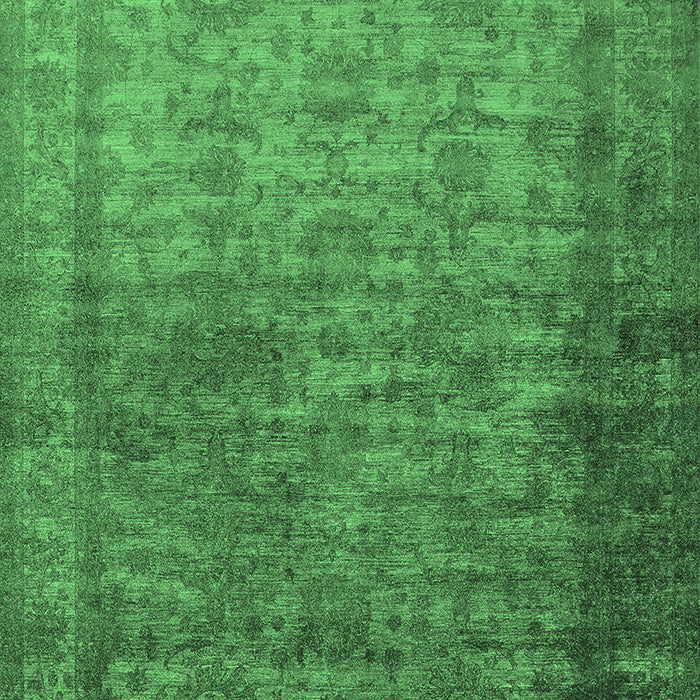 Machine Washable Oriental Emerald Green Industrial Area Rugs, wshurb1960emgrn