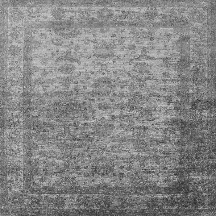 Square Machine Washable Oriental Gray Industrial Rug, wshurb1960gry