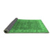 Sideview of Oriental Emerald Green Industrial Rug, urb1961emgrn