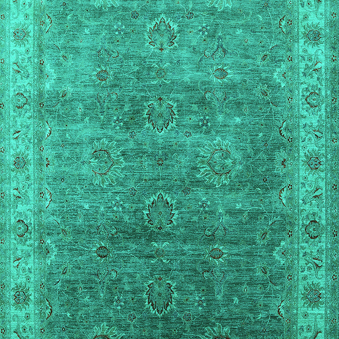 Machine Washable Oriental Turquoise Industrial Area Rugs, wshurb1961turq
