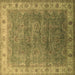 Square Oriental Brown Industrial Rug, urb1961brn