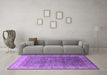 Machine Washable Oriental Purple Industrial Area Rugs in a Living Room, wshurb1961pur