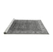 Sideview of Machine Washable Oriental Gray Industrial Rug, wshurb1961gry
