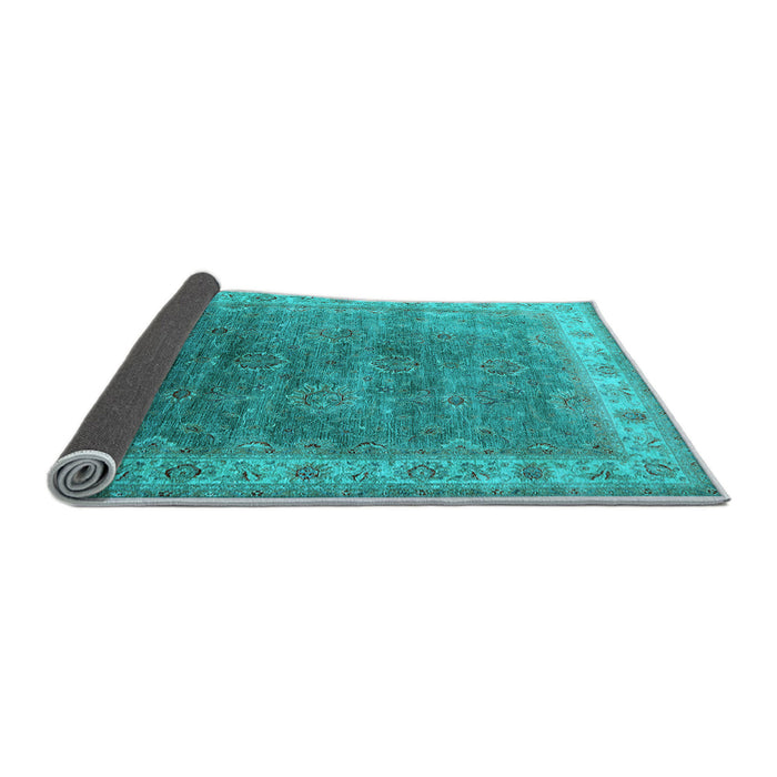Sideview of Oriental Light Blue Industrial Rug, urb1961lblu