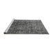 Sideview of Machine Washable Oriental Gray Industrial Rug, wshurb1962gry