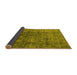 Sideview of Oriental Yellow Industrial Rug, urb1962yw