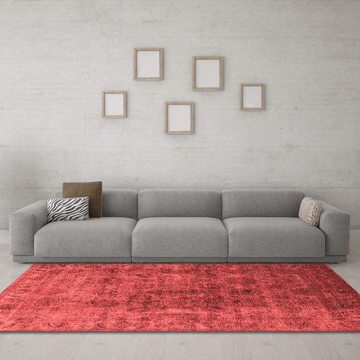 Industrial Red Washable Rugs