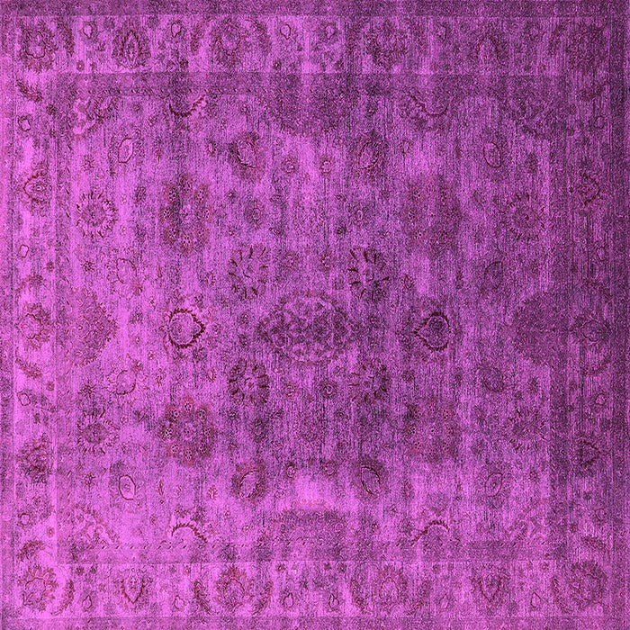 Square Machine Washable Oriental Pink Industrial Rug, wshurb1962pnk