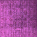 Square Machine Washable Oriental Pink Industrial Rug, wshurb1962pnk
