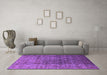 Machine Washable Oriental Purple Industrial Area Rugs in a Living Room, wshurb1962pur