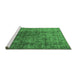 Sideview of Machine Washable Oriental Emerald Green Industrial Area Rugs, wshurb1962emgrn