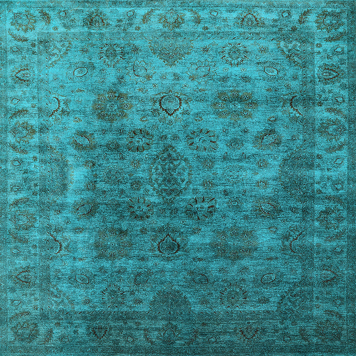 Square Oriental Light Blue Industrial Rug, urb1962lblu