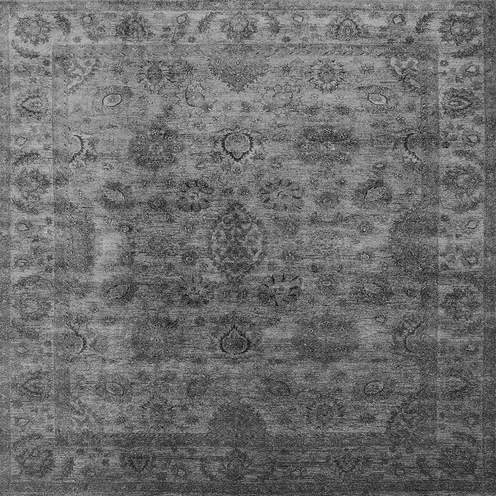 Square Machine Washable Oriental Gray Industrial Rug, wshurb1962gry