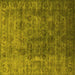 Square Oriental Yellow Industrial Rug, urb1962yw