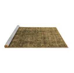 Sideview of Machine Washable Oriental Brown Industrial Rug, wshurb1962brn