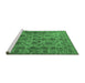 Sideview of Machine Washable Oriental Emerald Green Industrial Area Rugs, wshurb1963emgrn