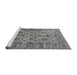 Sideview of Machine Washable Oriental Gray Industrial Rug, wshurb1963gry