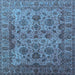 Square Oriental Light Blue Industrial Rug, urb1963lblu