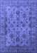 Machine Washable Oriental Blue Industrial Rug, wshurb1963blu