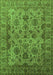 Machine Washable Oriental Green Industrial Area Rugs, wshurb1963grn