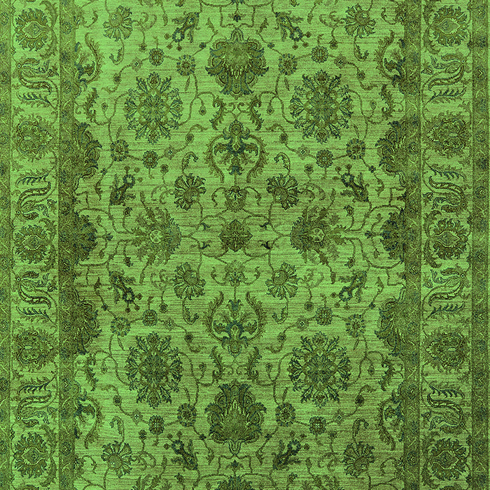Machine Washable Oriental Green Industrial Area Rugs, wshurb1963grn
